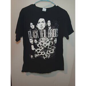 Vintage Large Black Veil Brides Goth Rock Metal Retro Music Band T Shirt
